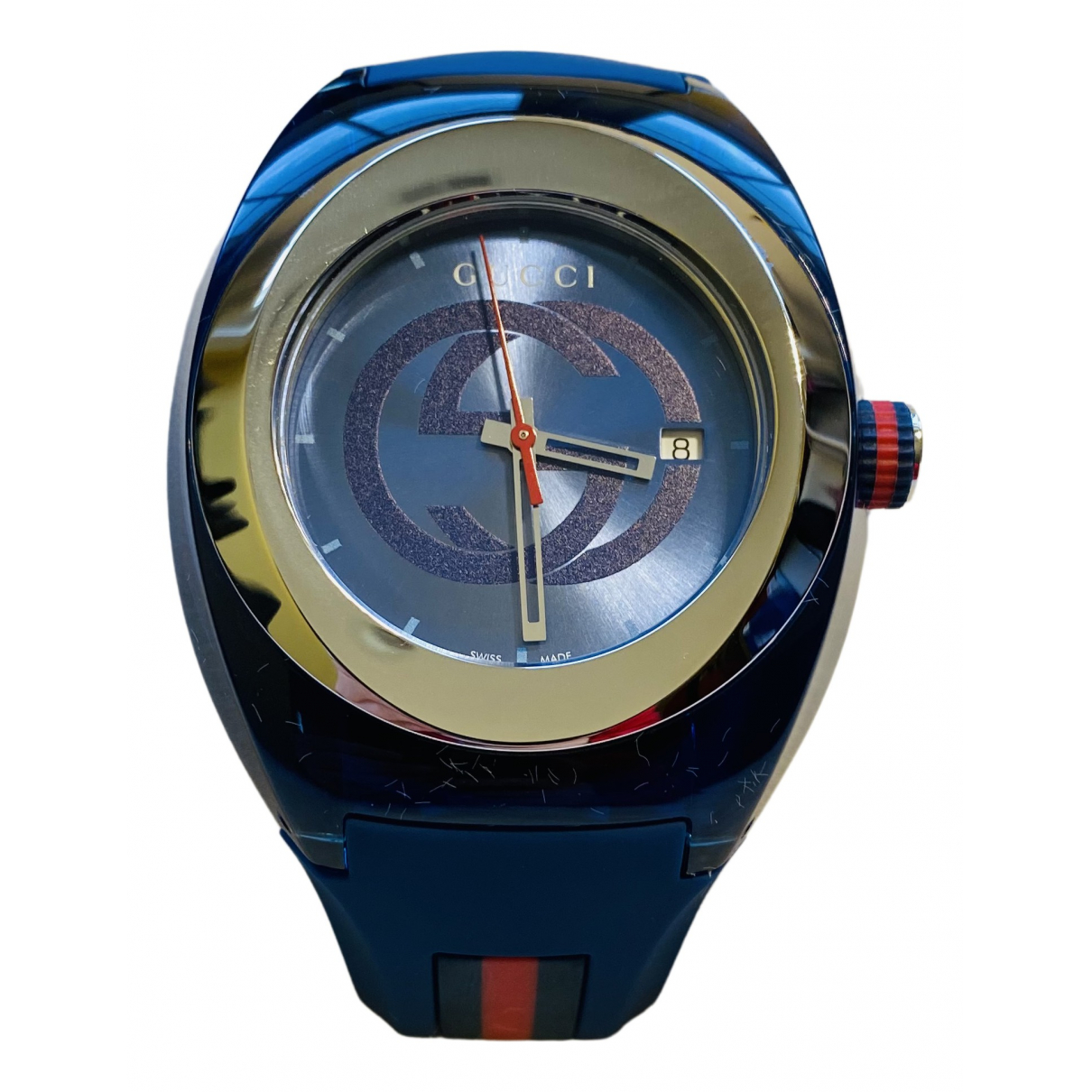 Sync watch Gucci Blue in Steel - 15578362